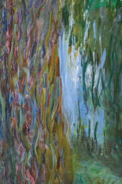 Claude Monet Impressionism Painting Weeping Willow Tree Fine Art Canvas Print